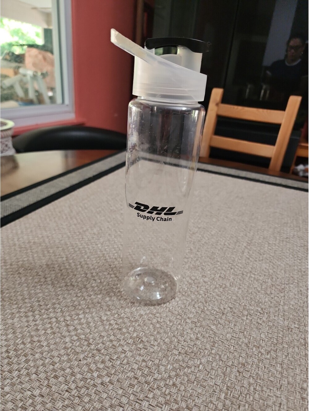 Plastic water bottle with lid and strap 16 oz DHL SUPPLY CHAIN 10"×3
